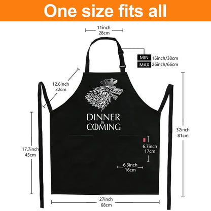 Funny Grilling Aprons for Men - BBQ Cooking Apron with 2 Pockets, Adjustable Neck Strap and 40" Long Ties - That's What I Do I Grill and I Know Things
