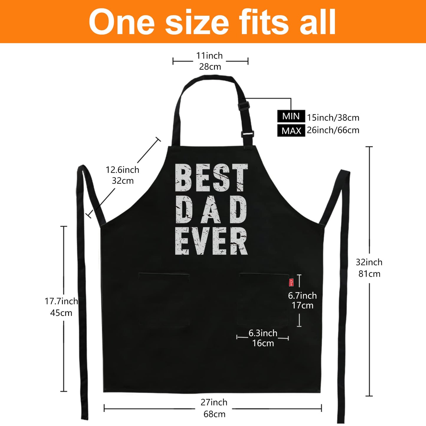 Funny Grilling Aprons for Men - BBQ Cooking Apron with 2 Pockets, Adjustable Neck Strap and 40" Long Ties - That's What I Do I Grill and I Know Things