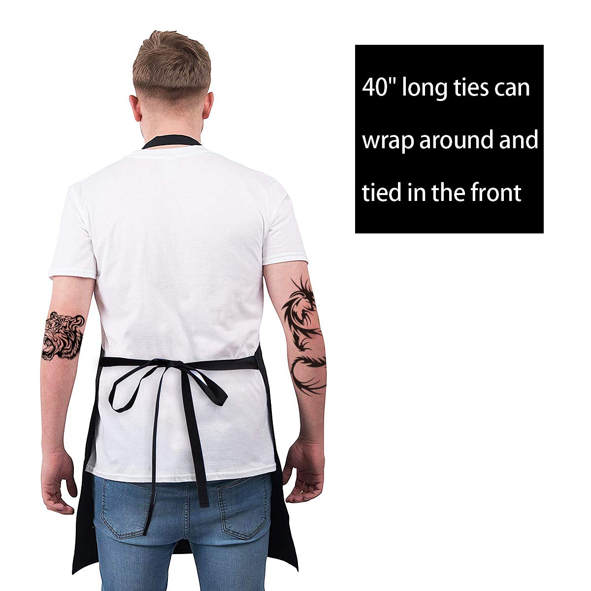 Funny Grilling Aprons for Men - BBQ Cooking Apron with 2 Pockets, Adjustable Neck Strap and 40" Long Ties - That's What I Do I Grill and I Know Things