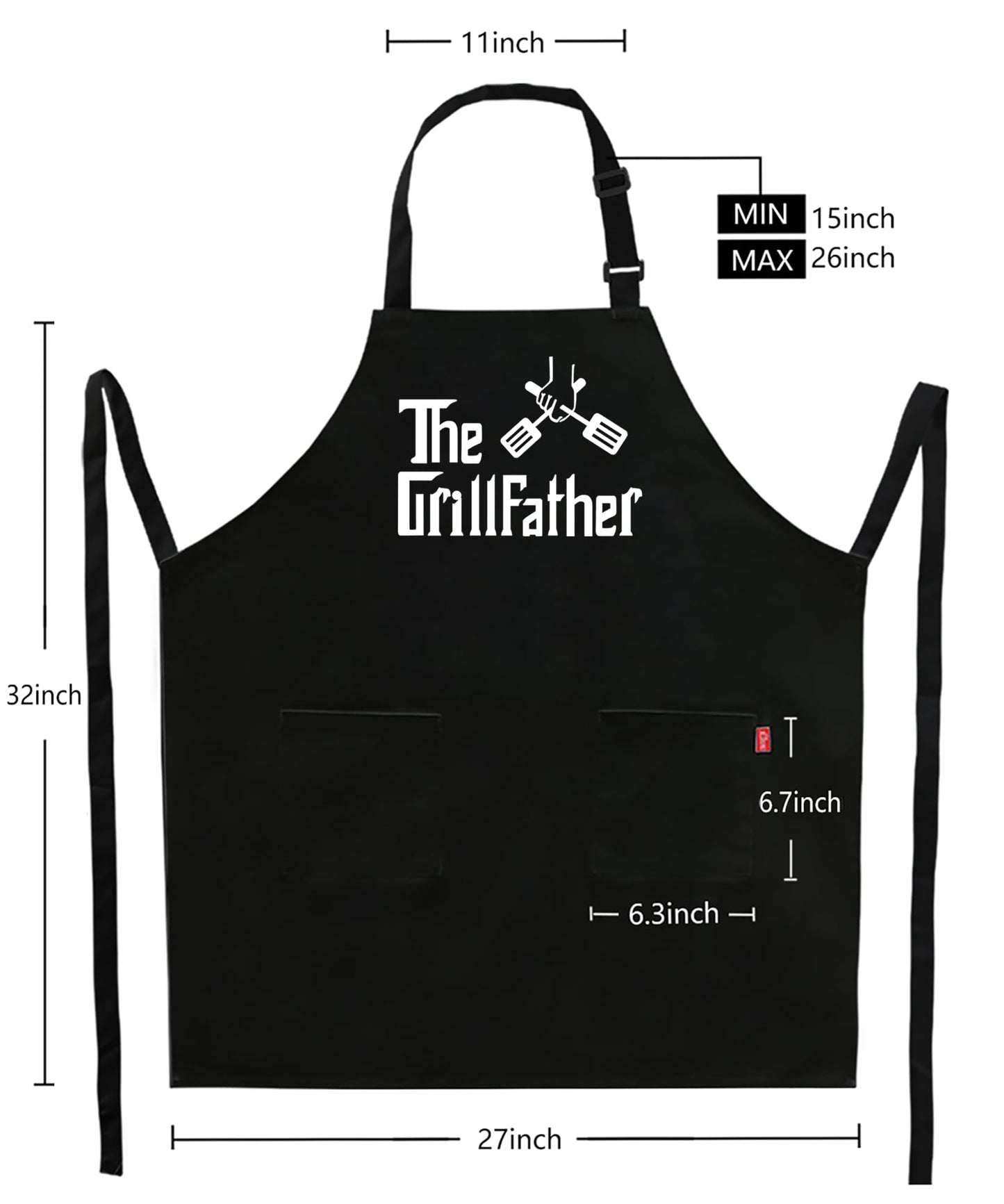 Funny Grilling Aprons for Men - BBQ Cooking Apron with 2 Pockets, Adjustable Neck Strap and 40" Long Ties - That's What I Do I Grill and I Know Things