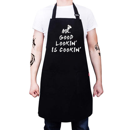 Funny Grilling Aprons for Men - BBQ Cooking Apron with 2 Pockets, Adjustable Neck Strap and 40" Long Ties - That's What I Do I Grill and I Know Things