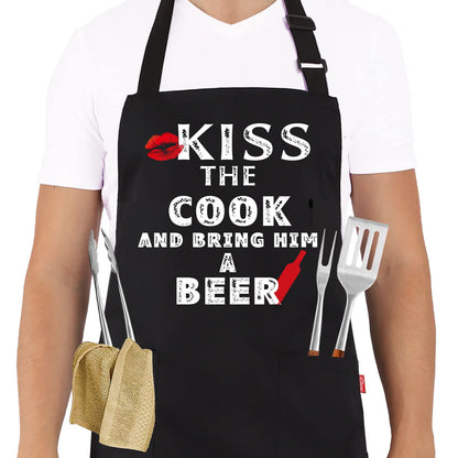 Funny Grilling Aprons for Men - BBQ Cooking Apron with 2 Pockets, Adjustable Neck Strap and 40" Long Ties - That's What I Do I Grill and I Know Things