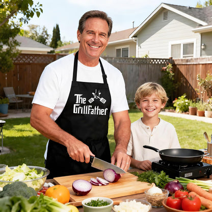 Funny Grilling Aprons for Men - BBQ Cooking Apron with 2 Pockets, Adjustable Neck Strap and 40" Long Ties - That's What I Do I Grill and I Know Things