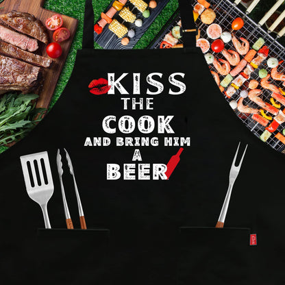 Funny Grilling Aprons for Men - BBQ Cooking Apron with 2 Pockets, Adjustable Neck Strap and 40" Long Ties - That's What I Do I Grill and I Know Things